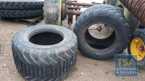 2 X TYRES 600/50-22.5