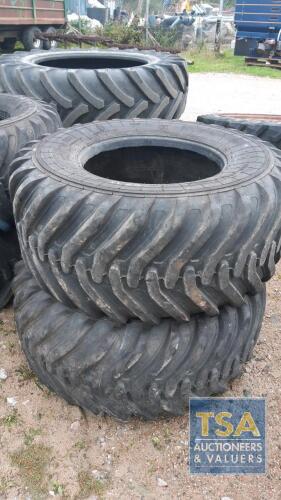 2 X TYRES 500/60/R22.5