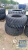 2 X TYRES 500/60/R22.5