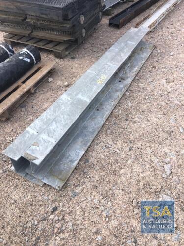 2 GALVANISED STEEL BEAMS - 6M