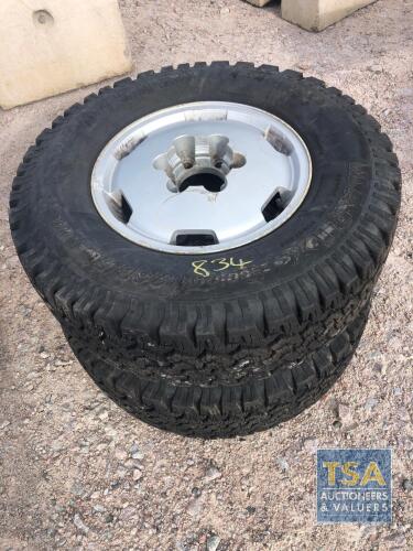 PAIR 265/70 R16 ALL TERRAIN WHEELS & TYRES