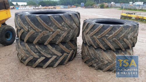 SET MICHELIN TRACTOR TYRES 2 X 710/60/42 & 2 X 600/60/30