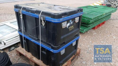 2 LARGE PLASTIC STORAGE BOXES