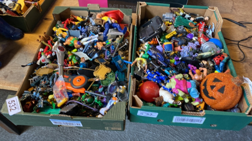 2 BOXES TOY FIGURES ETC