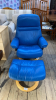 LEATHER STRESSLESS CHAIR & STOOL