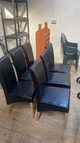 6 LEATHER CHAIRS