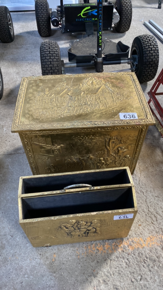 BRASS LOG BOX & MAG RACK