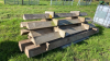9 WOODEN TROUGHS