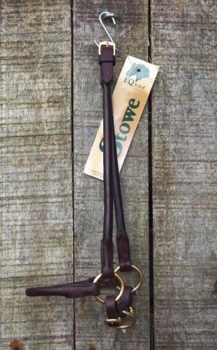 Leather Miniature Filly Slip – Brown rolled leather with leather Newmarket coupling, marked Stowe small