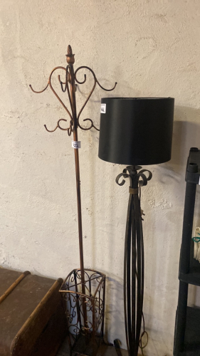 COAT STAND & STANDARD LAMP