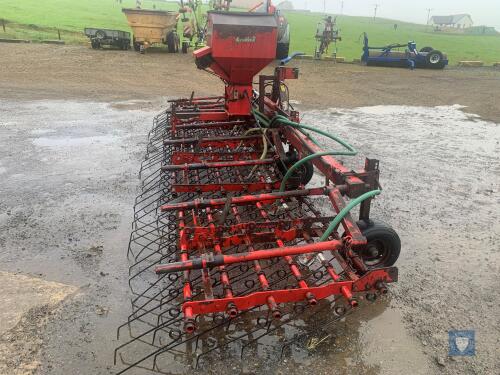 Einbock 6 metre grass Harrow c/w air seeder, hydraulic folding and in good working order