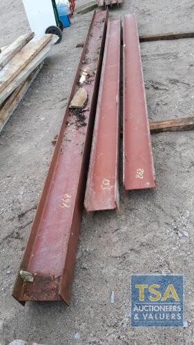 3 STEEL BEAMS 13' LONG