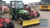 John Deere 4100 4wd, c/w hydraulic Snow blade, V64ESL - registered 2000, 1809 hours displayed - not warranted, Plus VAT