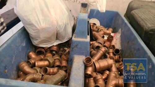 BOX OF COPPER FITTINGS