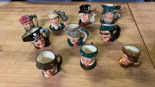 BOX-10 SMALL ROYAL DOULTON TOBY JUGS