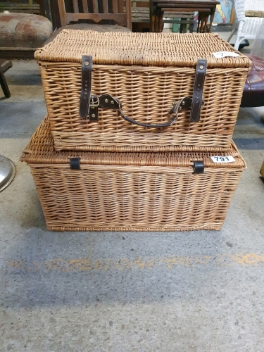 2 WICKER BASKETS