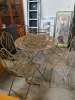 METAL GARDEN TABLE & 8 CHAIRS