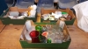 3 BOXES-GLASSWARE ORNAMENTS & MISC