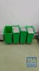 4 No. Green Plastic Mobile Bins