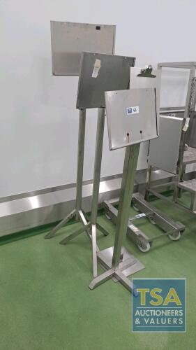 4 No. Stainless Steel Sign Stands