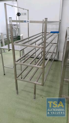 Stainless Steel Four Tier Slatted Shelf Unit