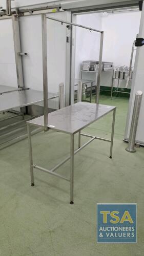 Stainless Steel Prep Table with Screen Hanging Frame