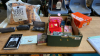 BAG 2 CUSHIONS & BOX-TOILETRIES JEWELLERY BOOKS GLASSES LIGHTS