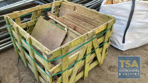 PALLET OF BUFF SANDSTONE SLABS