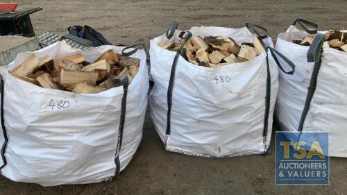 2 BULK BAGS OF SOFTWOOD FIREWOOD