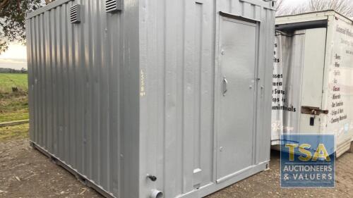 12' X 9' STEEL OFFICE/TOILET UNIT KEY IN P/CABIN