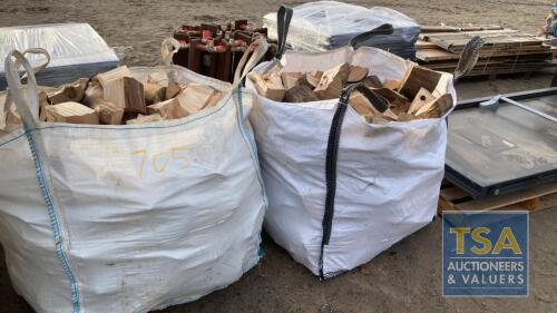 2 BAGS HARDWOOD FIREWOOD