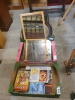 3 BOXES OF BOOKS, PICTURES & MIRROR