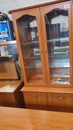 TEAK DISPLAY CABINET