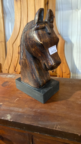 WOODEN HORSE HEAD