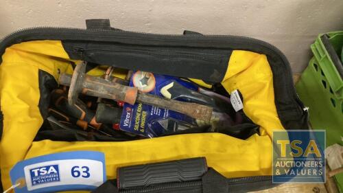 STANLEY FATMASK TOOL BAG WITH VARIOUS HAND TOOLS