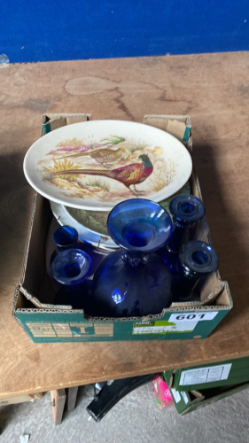 BOX BLUE GLASSWARE & PLATES