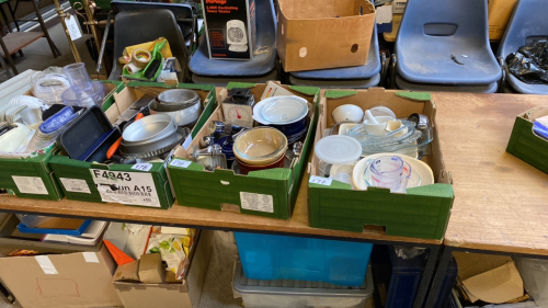 4 BOXES ASSORTED KITCHENWARE ETC