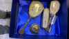 BOX DRESSING TABLE WARE & BRASS BELL