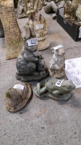 4 GARDEN ORNAMENTS