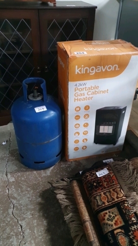 PORTABLE GAS HEATER & CYLINDER