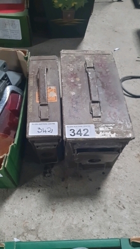 2 AMMO BOXES & BOX MISC