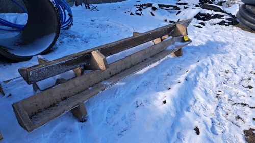 4 WOODEN SHEEP TROUGH