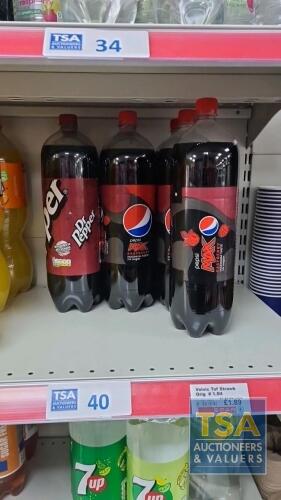 7 No. 2 Litre Bottles Dr Pepper and Pepsi Max Raspberry