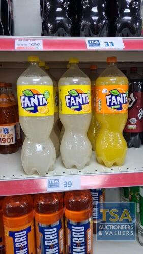 10 No. 2 Litre Bottles Fanta Lemon and Orange