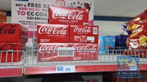 5 No. 12x330ml Packs Coca Cola