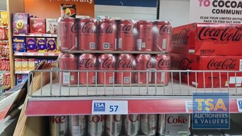 2 No. 6x4x330ml Cases Coca Cola Zero Sugar