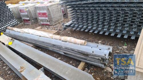 7 No. 3.5m Galvanised Crash Barriers