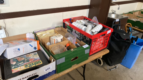 3 BOXES DECORATING ITEMS ETC