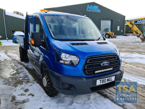 T80 MGL - Ford Transit 350 Dropside Tipper c/w Crew Cab -