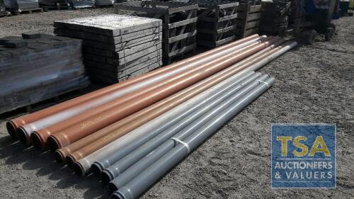 4 - 160MM X 6M DRAINAGE PIPE, 3- 110MM X 6 DRAINAGE PIPE ETC